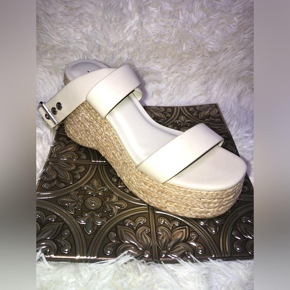 Wedge Espadrille Slide Sandals - Cream - Picture 8 of 16